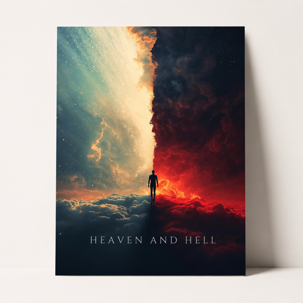 Heaven and Hell A4 Framed Poster