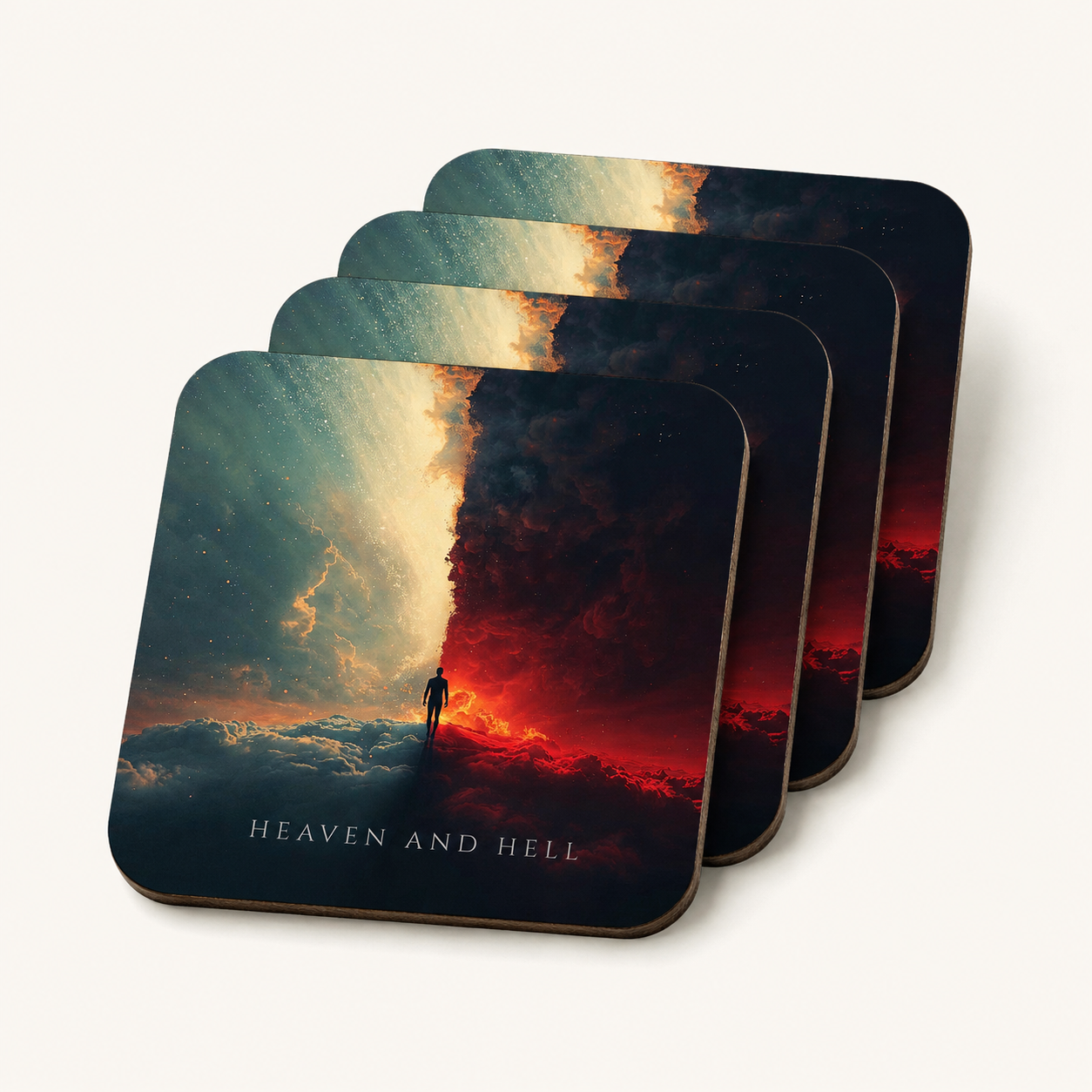 Heaven and Hell Coaster Set of 4