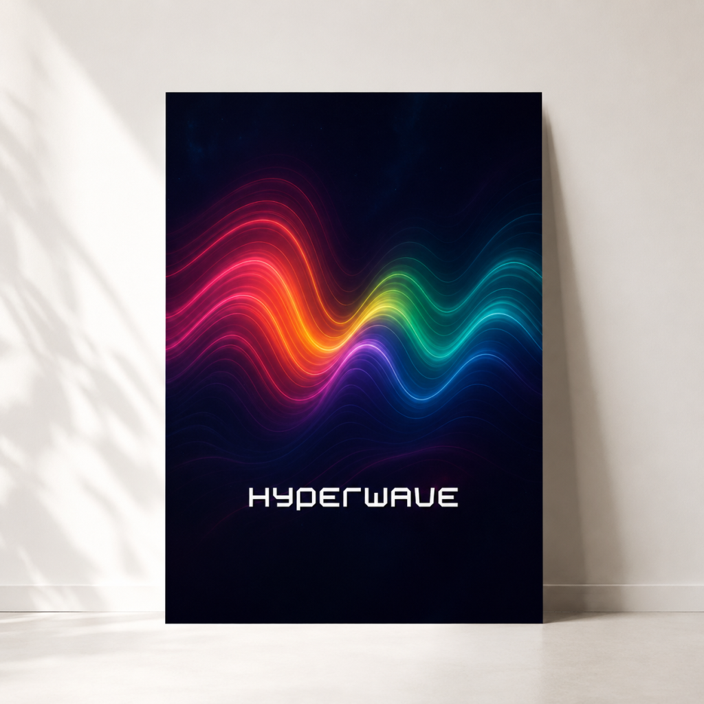 Hyperwave A4 Framed Poster