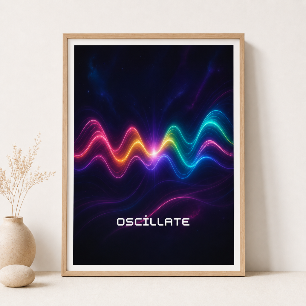 Oscillate A4 Framed Poster
