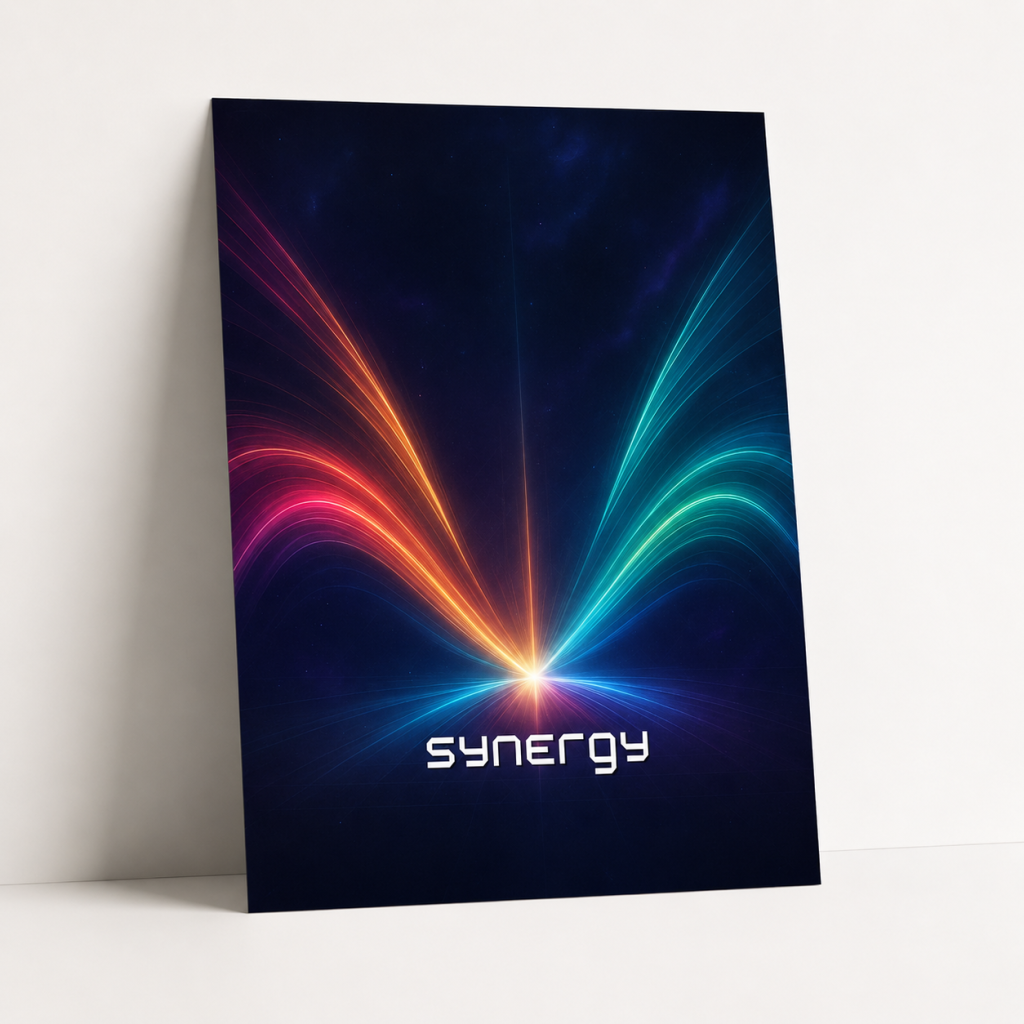 Synergy A4 Framed Poster